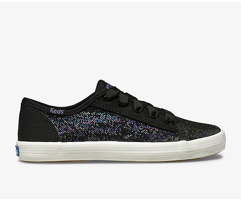 Keds Kid's Kickstart Metallic Sparkle Black Casuals Shoes - UD6721953